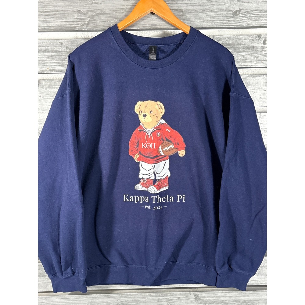 Kappa Theta Pi Bear Sweatshirt Mens XL Ohio State Technologoy Fraternity shirt